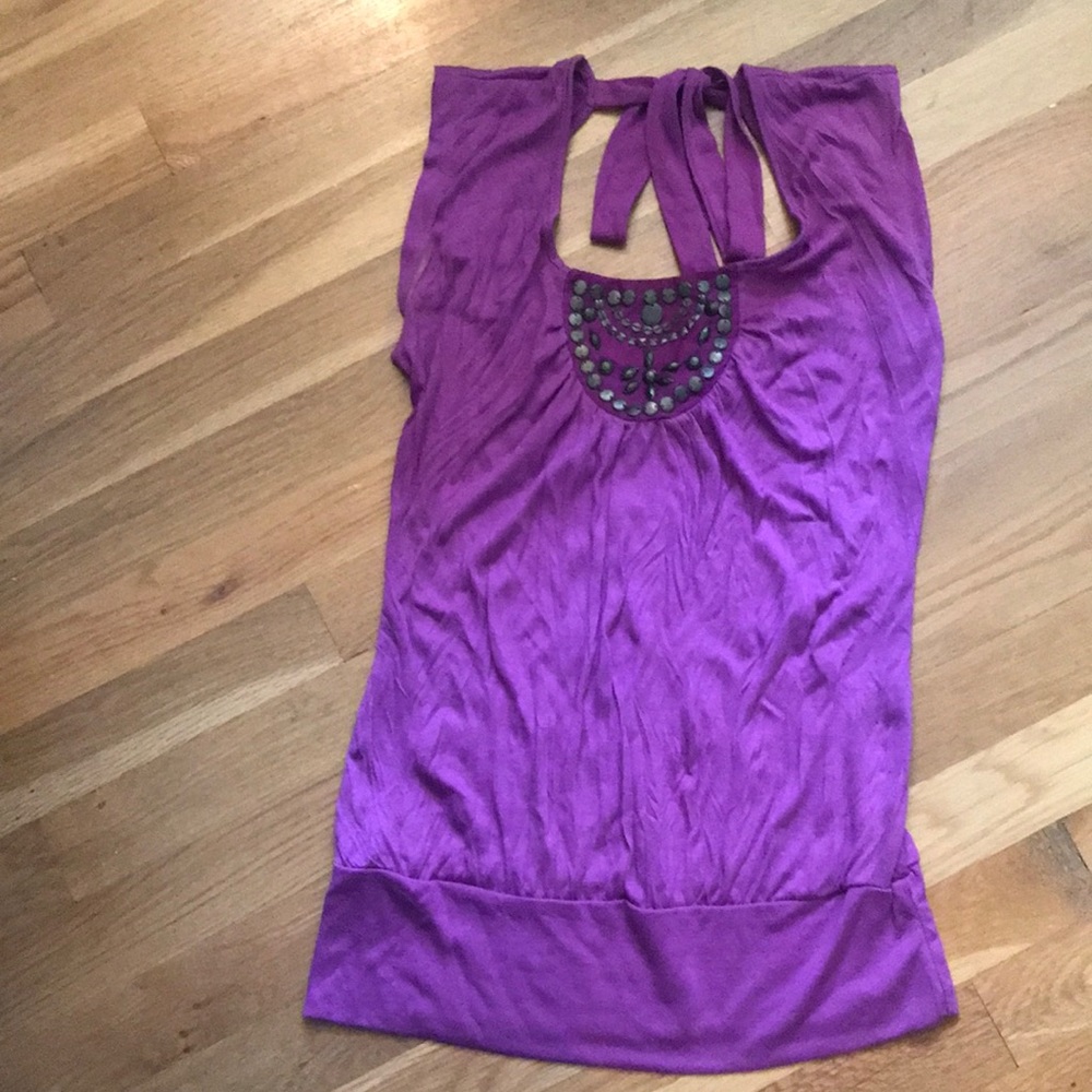 Size small embellished shirt, tag previously removed. Gently loved.